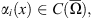 $ {\alpha }_i(x)\in C(\overline{\mathrm{\Omega }}),$