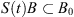 $ S(t)B\subset {B}_0$