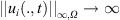 $ {\Vert {u}_i(.,t)\Vert }_{\infty,\Omega }\to \infty $