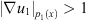 $ {\left|\nabla {u}_1\right|}_{{p}_1(x)}>1$
