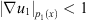 $ {\left|\nabla {u}_1\right|}_{{p}_1(x)}<1$
