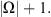 $ \left|\mathrm{\Omega }\right|+1.$