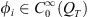$ {\phi }_i\in {C}_0^{\mathrm{\infty }}({Q}_T)$