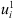 $ {u}_i^1\enspace $