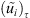 $ (\stackrel{\tilde }{{u}_i}{)}_{\tau }$